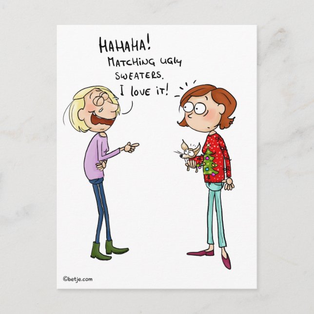 Matching Ugly Sweaters postcard (Front)