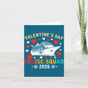 Matching Valentines Cruise Squad 2026 Cruise Ship  Card
