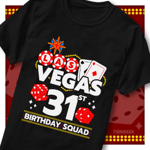 Matching Vegas 31st Birthday Squad Casino Party T-Shirt