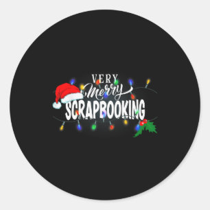 Matching Very Merry Scrapbooking Christmas  Classic Round Sticker