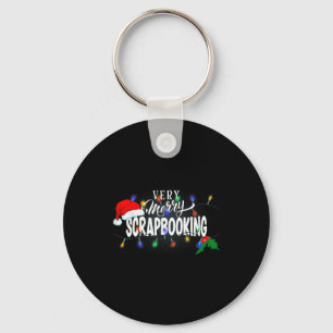 Matching Very Merry Scrapbooking Christmas  Keychain