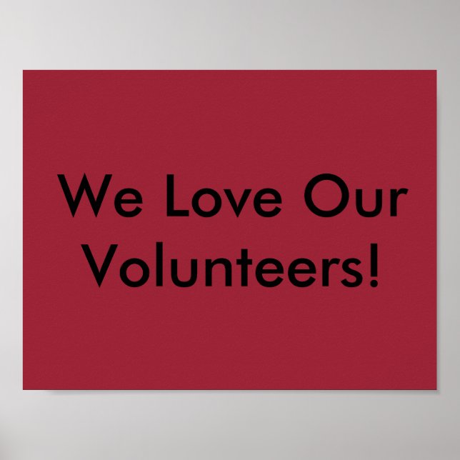 Matching volunteer poster (Front)