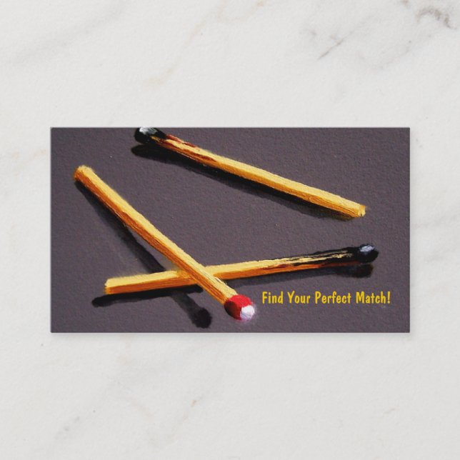 MATCHMAKER'S BUSINESS CARD: Three Matches Business Card (Front)