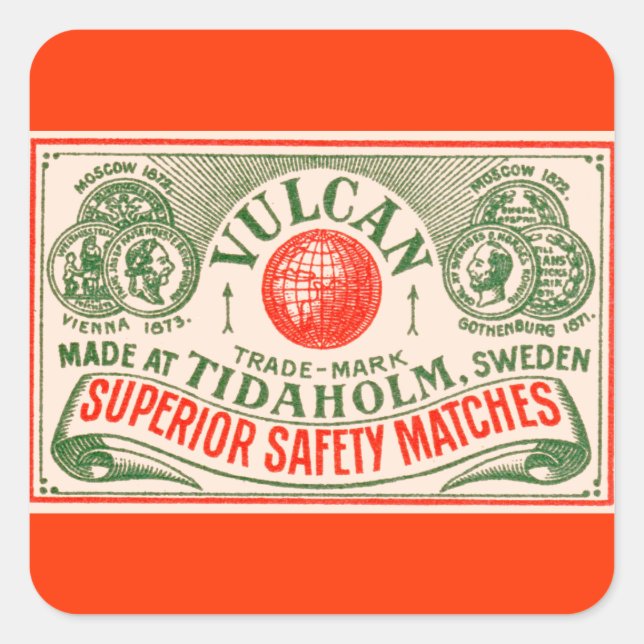 Matchs vintages Stickers Art Étiquette (Devant)