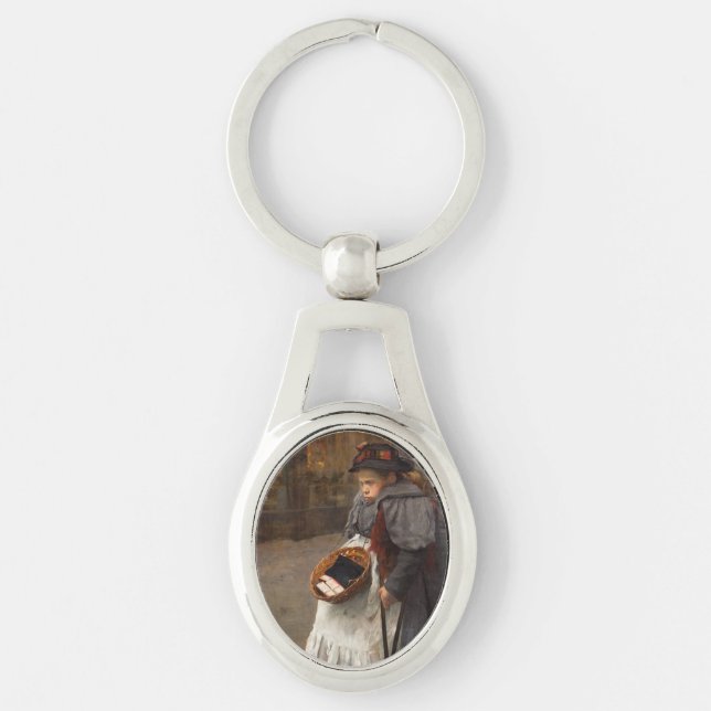 Matchstick Girl Poor Street Urchin Urban Poverty   Keychain (Front)