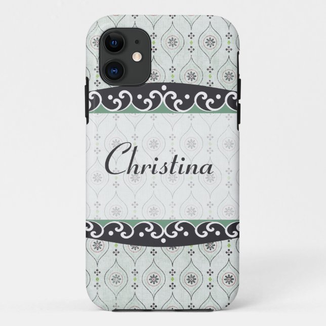 Mate ID™ iPhone 5 Case Blue Flower Pattern (Back)