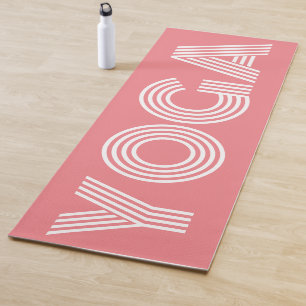 Matelas de yoga rose corail cool pour entraînement