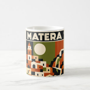 Matera Italy Travel Coffee Mug Bauhaus Art