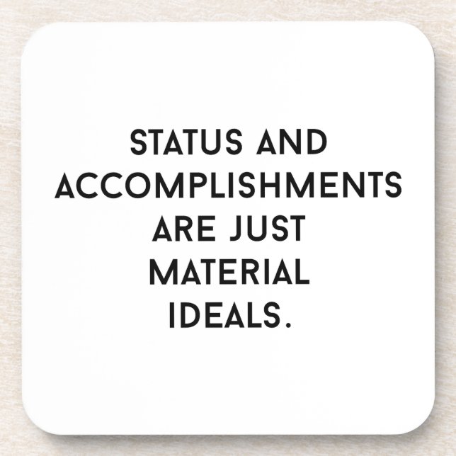 Material Ideals Hard Plastic Coaster (Front)