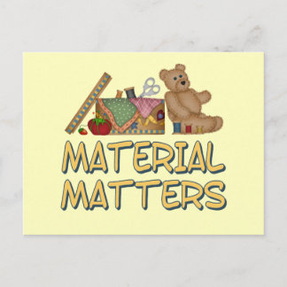 Material Matters Sewing Humour Postcard