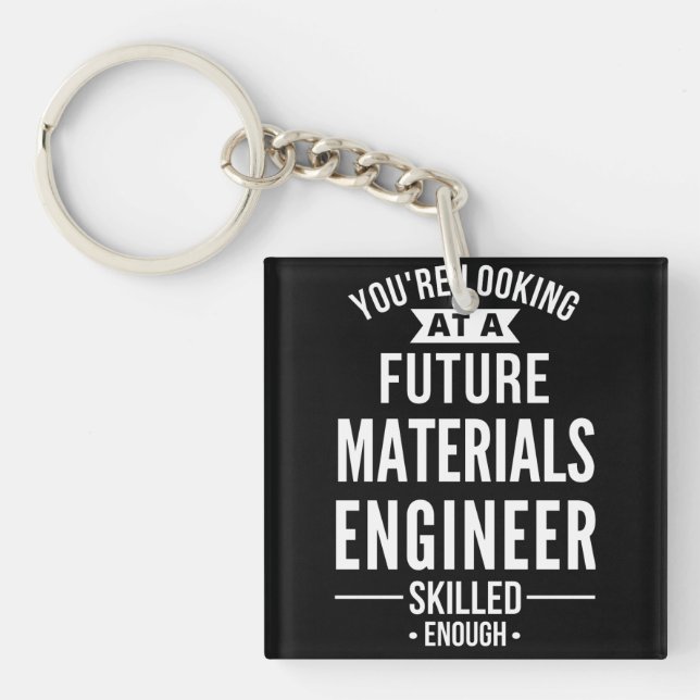 materials engineer gift keychain (Front)