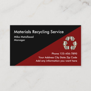 Materials Recycling Services Business Card