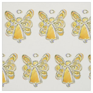 Matériel de tissu d'art Ange Gardien d'or jaune