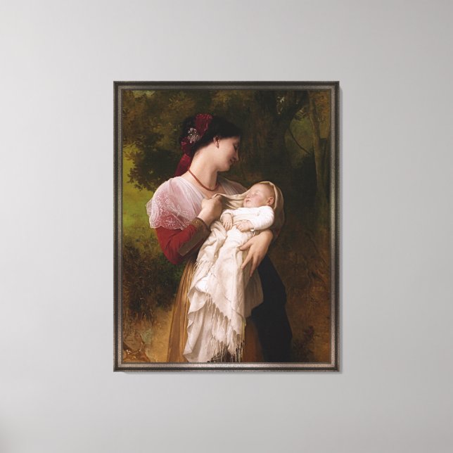 Maternal Admiration by William Adolphe Bouguereau Canvas Print (Front)