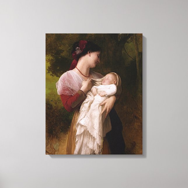 Maternal Admiration by William Adolphe Bouguereau Canvas Print (Front)