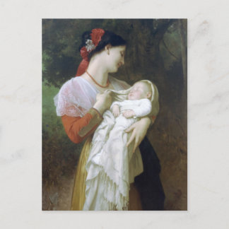 Maternal Admiration by William Adolphe Bouguereau Postcard