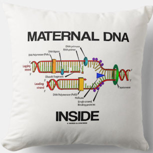 Maternal DNA Inside Genetics DNA Replication Humou Throw Pillow