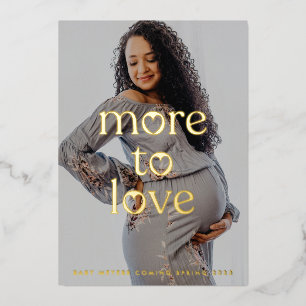 Maternité de grossesse Photo Gold Foil Faire-part