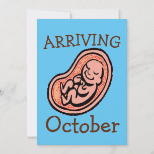 Maternité, mois de naissance T-shirt Invitation