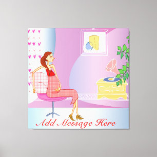 Maternity Mom Wrapped Canvas