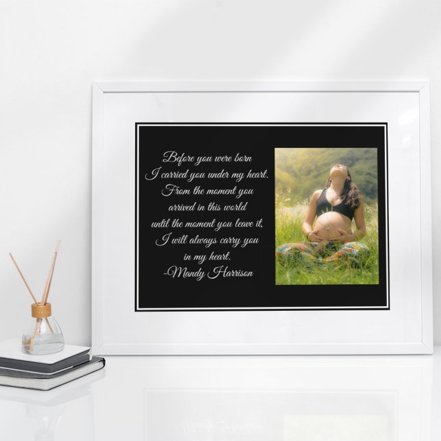 Maternity Photo Beautiful Pregnant Mom Quote Poster (Creator Uploaded)
