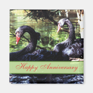 Mates pour la vie Black Swans Anniversaire Magnet