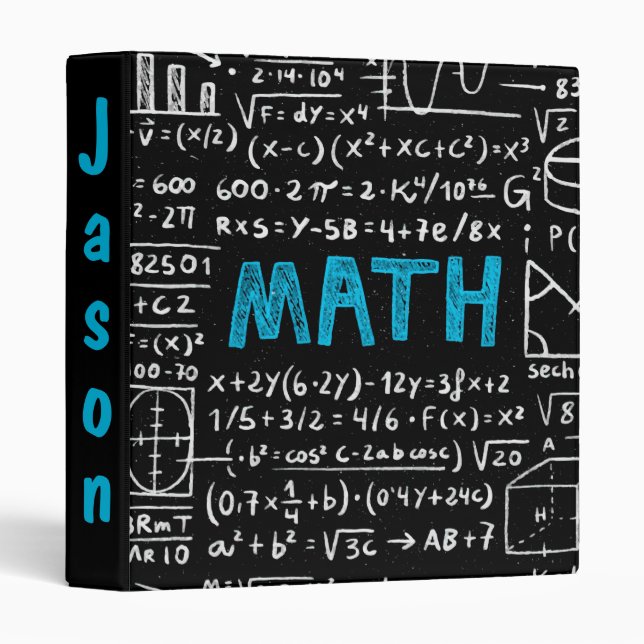 Math 3 Classeur anneau (Devant/Côté)