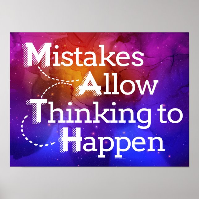 Math Acronym Mistakes Allow Thinking Classroom Poster (Front)