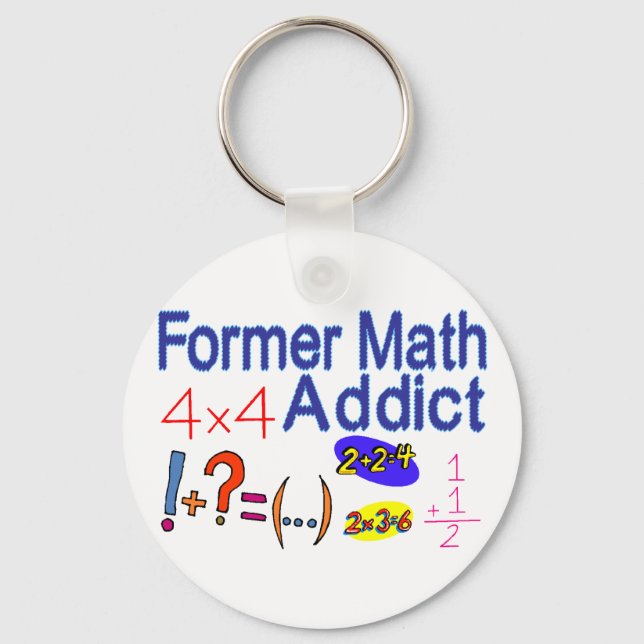 Math Addict Keychain (Front)