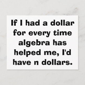 Math Algebra Cartes postales