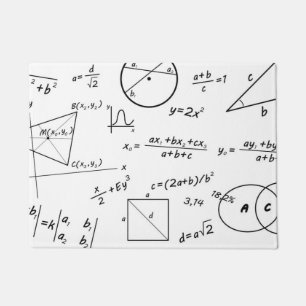 Math Algebra Geometry whiteboard Doormat