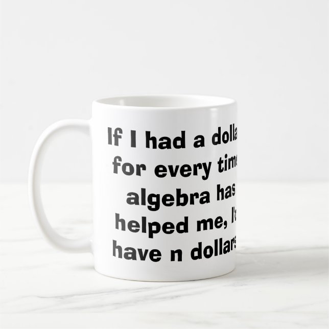 Math Algebra Mug (Left)
