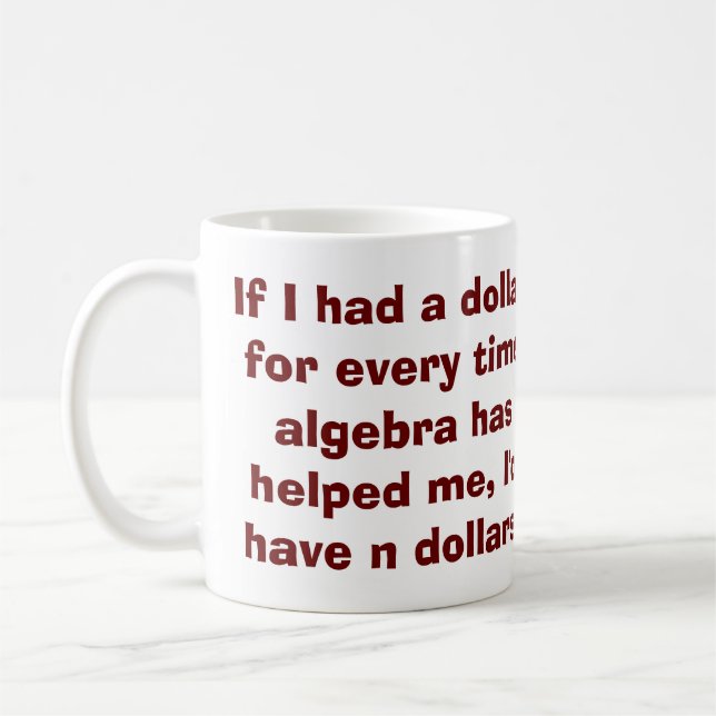 Math Algebra Mug (Left)