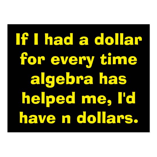 Math Algebra Postcards