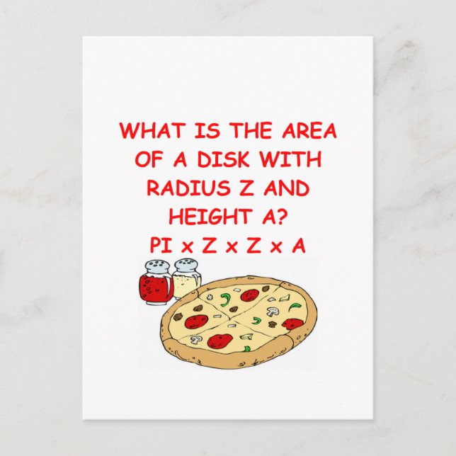 math and pizza postcard (Front)