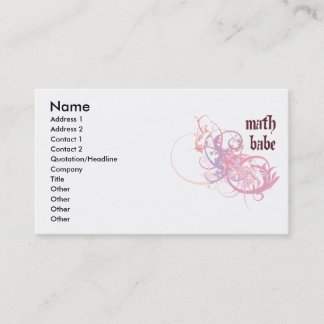 Math Babe Business Card