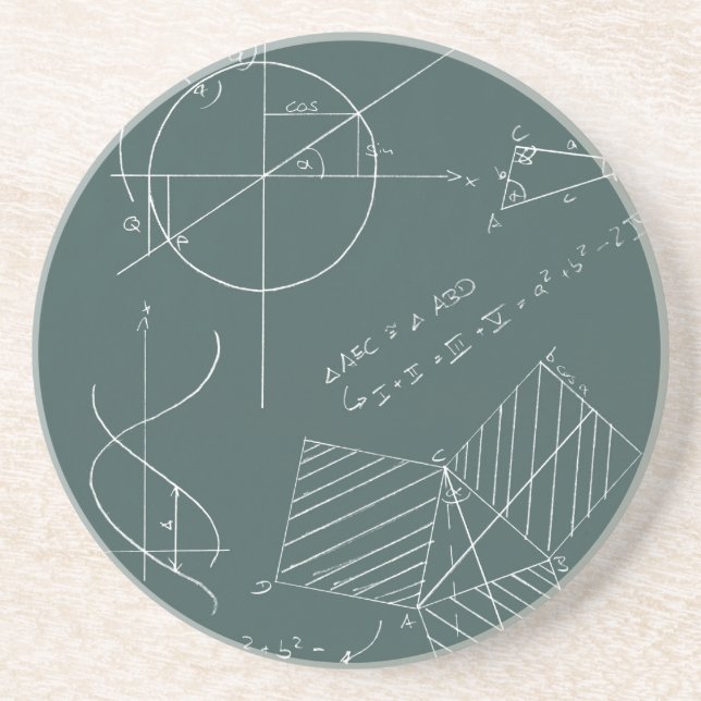 Math blackboard coaster (Front)