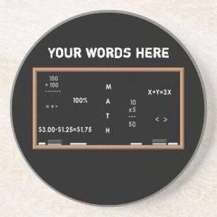 Math blackboard coaster