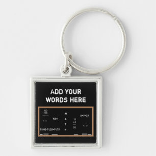 Math blackboard keychain