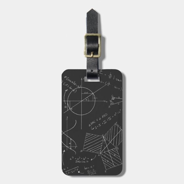 Math blackboard luggage tag (Front Vertical)