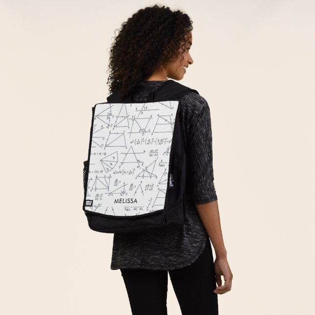 Math Calculations and Graphs Personalized Backpack (Worn)