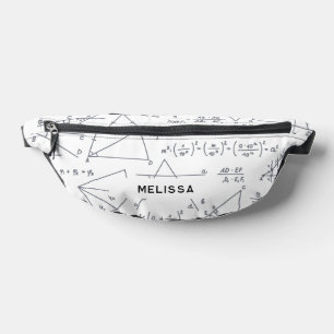 Math Calculations and Shapes Pattern Personalized Fanny Pack