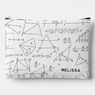 Math Calculations and Shapes Personalized Accessory Pouch