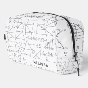 Math Calculations and Shapes Personalized Name Dopp Kit