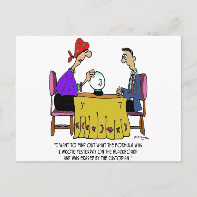 Math Cartoon 6487 Postcard (Front)