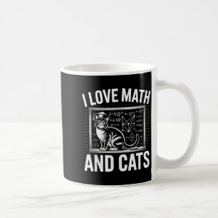 Math Cat Lover Funny Math Teacher I Love Math And  Coffee Mug