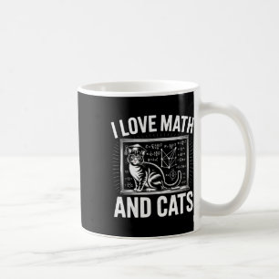 Math Cat Lover Funny Math Teacher I Love Math And Coffee Mug