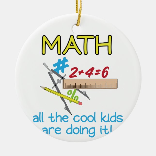 Math Ceramic Ornament (Front)