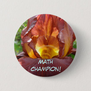 Math Champion! buttons Irises Flowers School