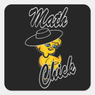 Math Chick #4 Square Sticker